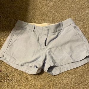 J. Crew light blue linen shorts